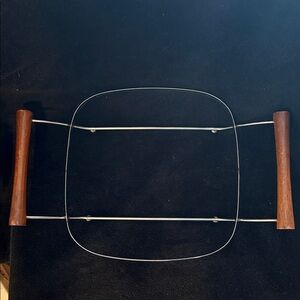 Vintage CorningWare P-34M Cradle with Wooden Handle